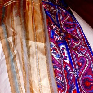 Vintage Silk Neck Scarf Set (2x-1 Liz Claibourne, 1 Banana Republic)